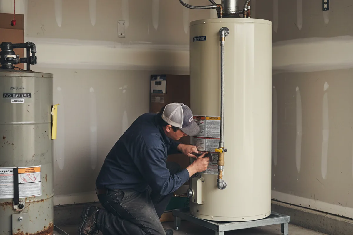 Water heater and shutoff valve replacement in Dunbarton
